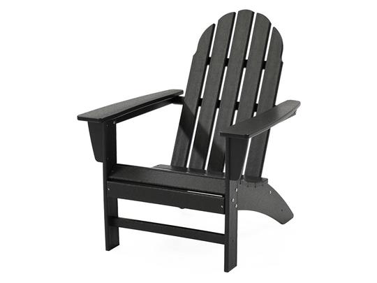 Polywood Vineyard Adirondack Chair, Black
